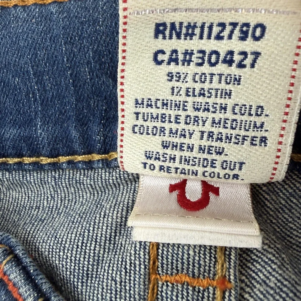 True‎ Religion Ricky Jeans Mens 34x33 Relaxed Straight Denim Made USA (34x30)